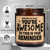 Scented Candle Gifts For Women - Inspirational, Cheer Up Gift For Her, Him - Gag Gifts For Friend, Coworker, Congratulations, Graduation, Passed Exam, New Job Present, Mom Mothers Day Gift