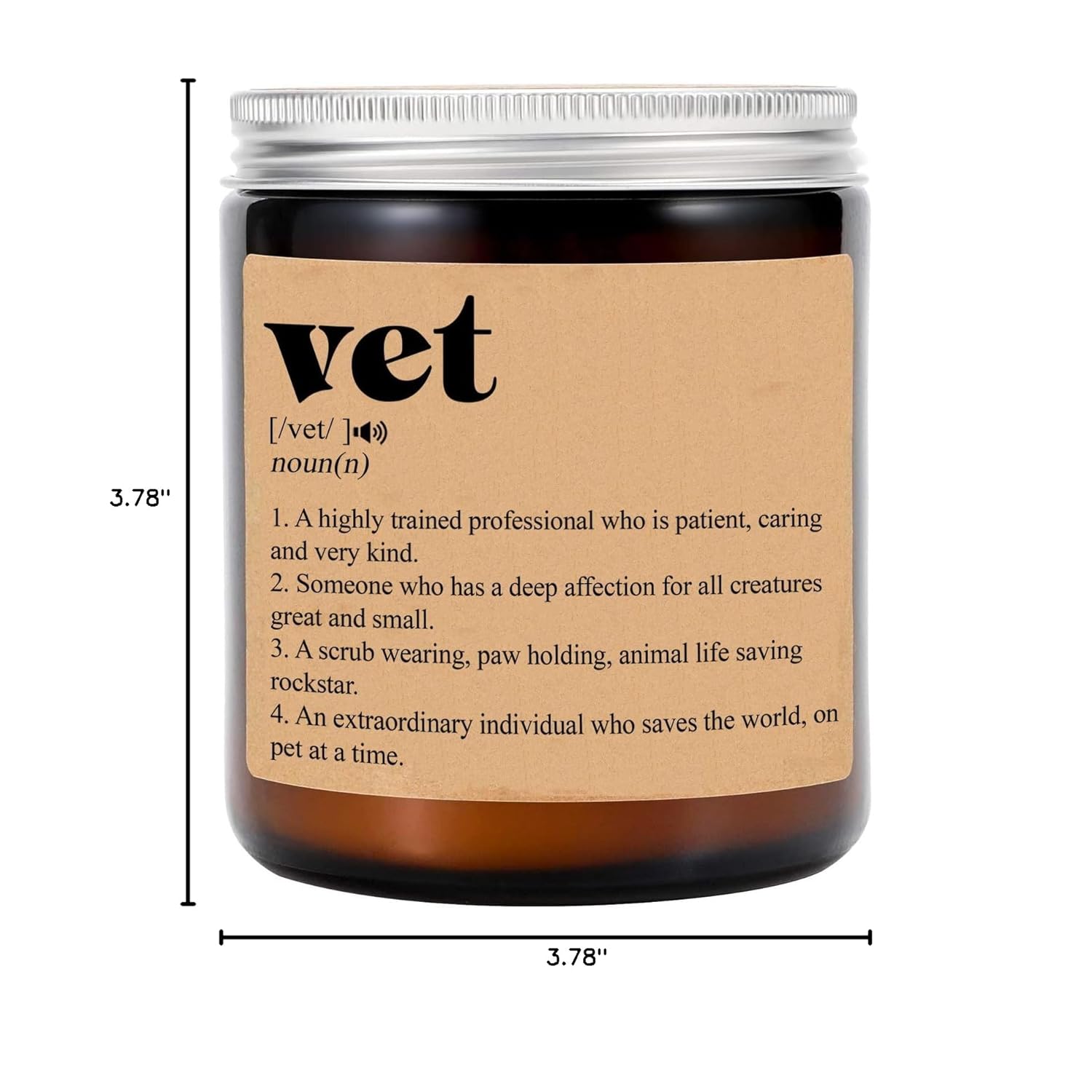 Veterinarian Gift Candle - Pet / Puppy Scented Candle - 8Oz Jar - Modern Style - Blue - Stress Relief & Home Fragrance