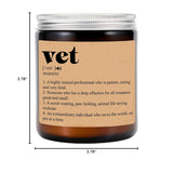 Veterinarian Gift Candle - Pet / Puppy Scented Candle - 8Oz Jar - Modern Style - Blue - Stress Relief & Home Fragrance