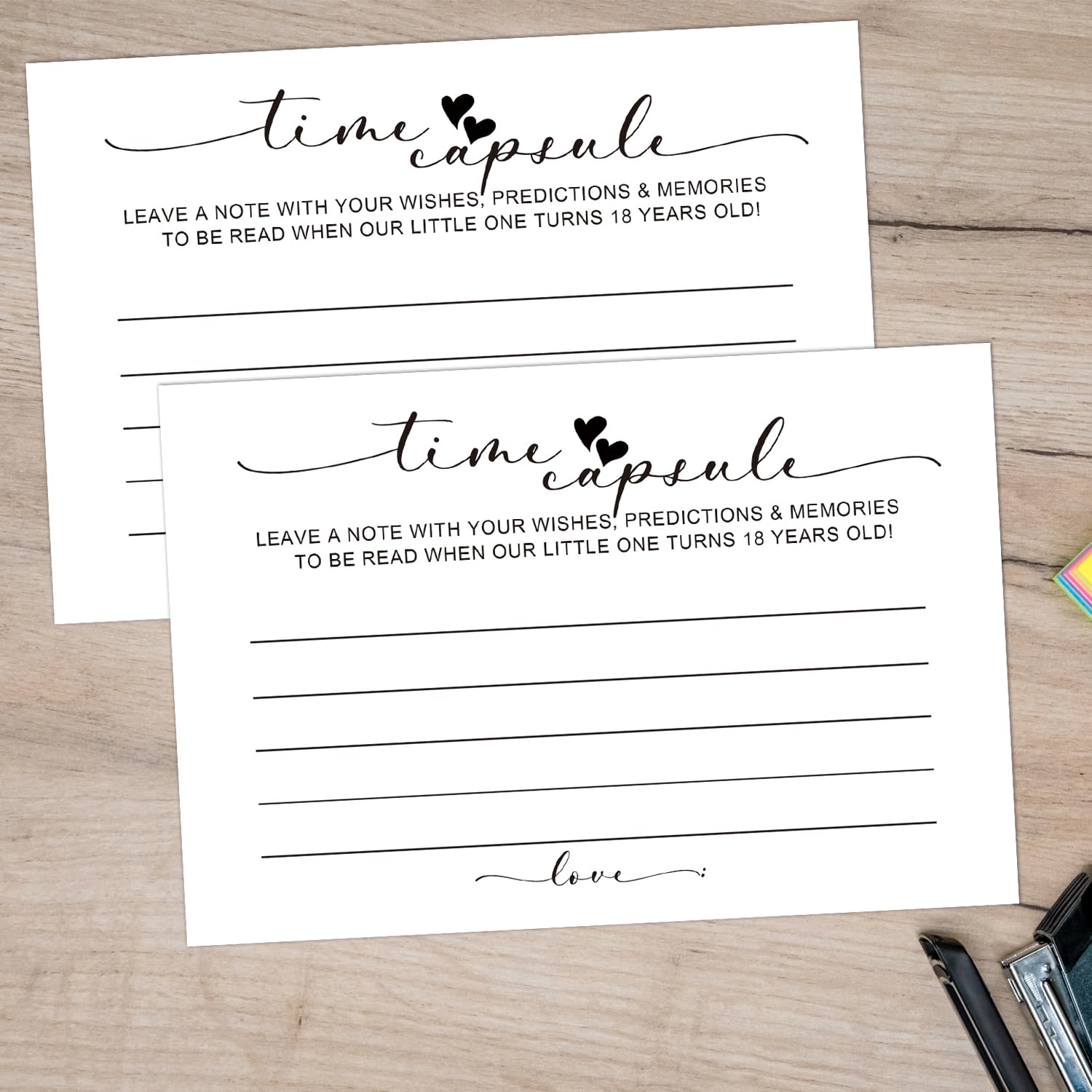 50 Funny Baby Time Capsule Cards For 1St Birthday Or Baby Shower Game Activity, Advice And Wishes Cards, And Anniversary Cards For Baby Shower Party Supplies.4 X 6 Inch