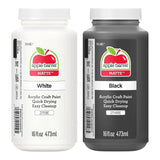Apple Barrel PROMOABWB Acrylic Paint Set Featuring 2 16 fl oz Apple Barrel White Acrylic Paint and Black Acrylic Paint Colors