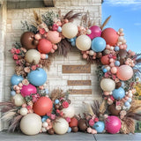 Dusty Pink Balloon Garland Boho Balloons Pastel Balloon Arch Kit Latex Thick 18/12/5In Blue Brown White Sand Balloon Set For Bridal Shower Girl Birthday Baby Shower Bachelorette Party Decorations