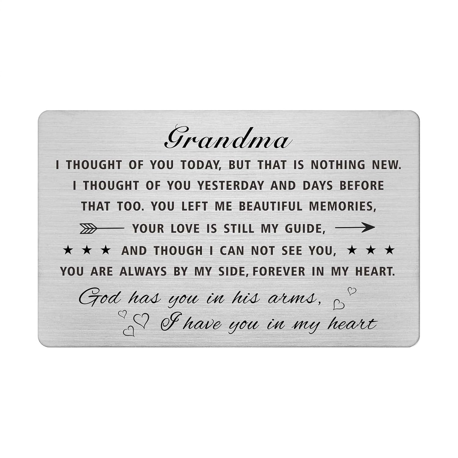 Sympathy Card For Loss Of Grandmother - Loss Of Grandma Sympathy Gifts - Memorial Gift For Loss Of Grandma - Rememberance Wallet Card For Loss Of Grandmother