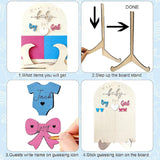 Wooden Baby Gender Reveal Voting Board With Stand, Gender Guessing Game Board,Girl Or Boy Voting Stickers Guessing Gender Reveal Game Idea Board Cast Your Vote Sign,Baby Shower Gender Reveal Ideas
