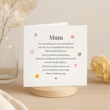 -Poem Mothers Day Card From Daughter, Cute Mother Day Card Mum, Happy Mothers Day Cards, Mothers Day Gift