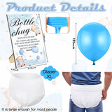 6 Sets Funny Plastic Bottle Chug Baby Shower Games Diaper Baby Shower Game Gender Reveal Party Race Gifts Decoration For Adults Boys Girls (Bear,Blue)