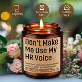 Candle, Hr Gifts, Human Resources Gifts For Women Coworker Boss, Funny Office, Appreciation, Mothers Day, Hr Professional Day, Birthday Presents For Human Resources Generalist, Manager