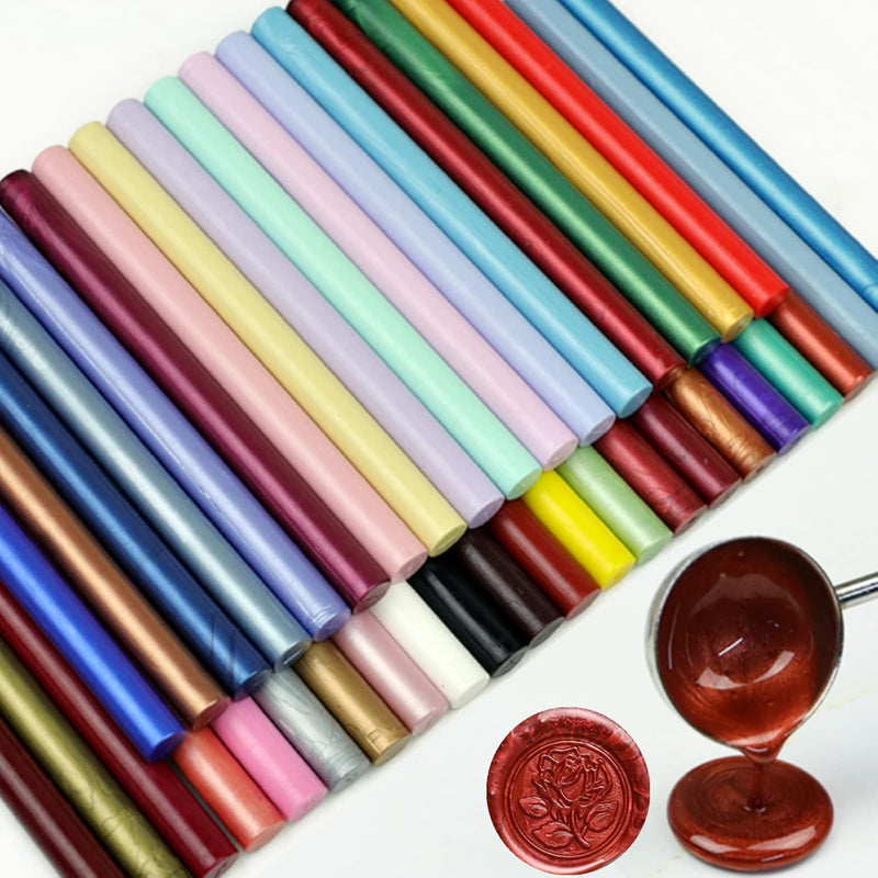 40 Pcs Glue Gun Sealing Wax Sticks For Wax Seal Stamp, Sealing Glue Gun Sealin