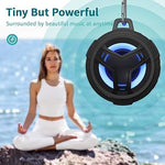 Bluetooth Shower Speaker, IP67 Waterproof, Floating, TWS, LED, 2000mAh - Black