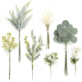 Artificial Greenery Spray Box Set(Pack Of 46Pcs) With 7 Kinds Of Diy Wedding Bouquet Filler Table Centerpieces And Floral Arrangement (Dusty Green)