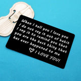 Valentines Day Gifts For Men Engraved Wallet Insert Card For Boyfriend Husband Christmas Birthday Gifts I Love You Gifts For Him Fiance Anniversary Card