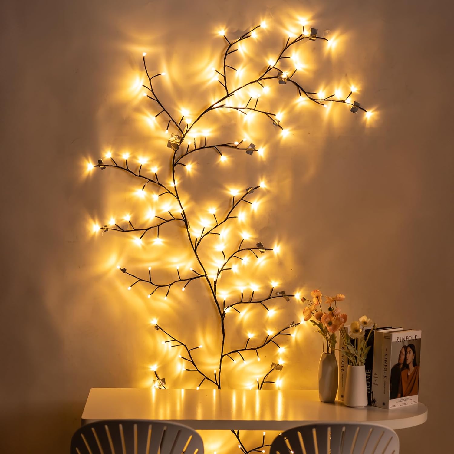 Enchanted Willow Vine Lights With Remote, Christmas Branch Lights With 144 Led For Indoor Outdoor, Artificial Plants Tre