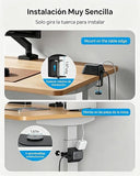 Desk Clamp Power Strip 5 Outlets 3 USB Ports 6FT Extension Cord Wall Mount Charging Station Black