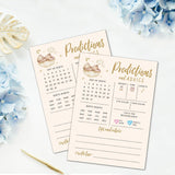 Baby Predictions For Baby Shower Advice Cards - 20 Pcs Bear Baby Shower Games For Boy Or Girl - Fun Gender Reveal Activity For New Parents