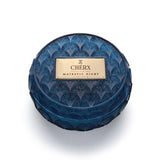 Anatoli Oriental Glass Bowl Candle - Soy Scented, 25 Hours Burn Time, Cognac, Cinnamon, Tonka Bean, Oak Fragrance - Fall Home Decor (Bowl, Majestic Night)