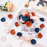 300Pcs Silk Rose Petals With Box Navy Blue Champagne Ivory Artificial Flower Petals For Bridal Shower Wedding Aisle Table Centerpieces Reception Tables Romantic Night Decoration