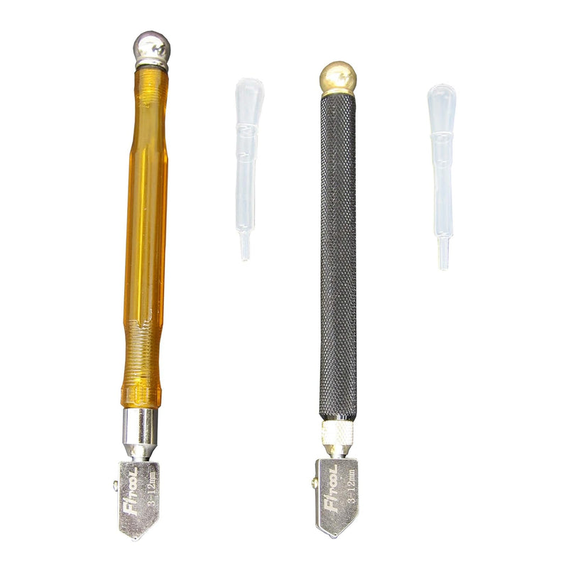 2Piece Glass Cutter 3Mm-12Mm, Self-Oiling Tungsten Carbide Glass Cutter, Profe