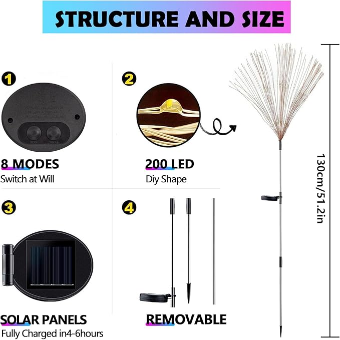8 Pack Solar Flame Torch Lights Waterproof Flickering Flame Garden Patio Yard Landscape Lights