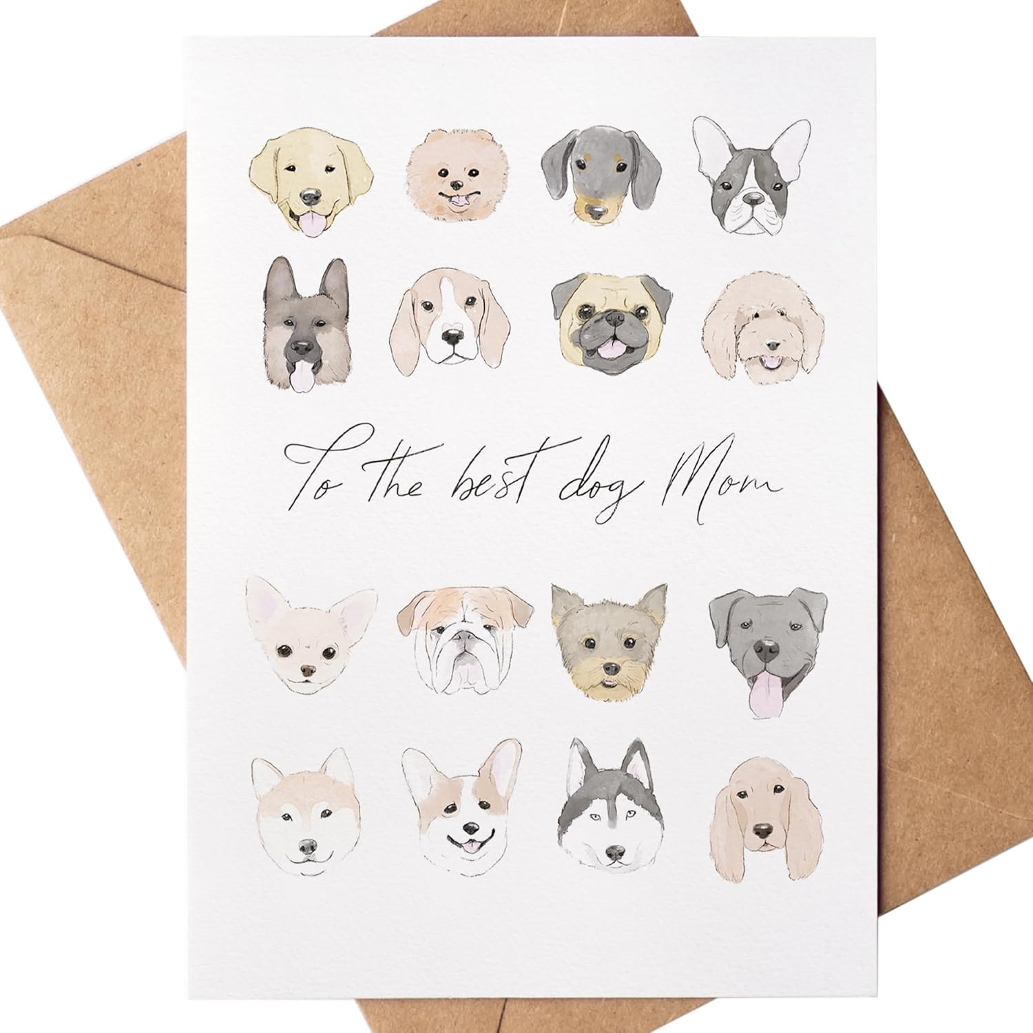 Dog Mom Card, Dog Mother'S Day Card, From Dog To Mom (Premium Quality, Handmade)