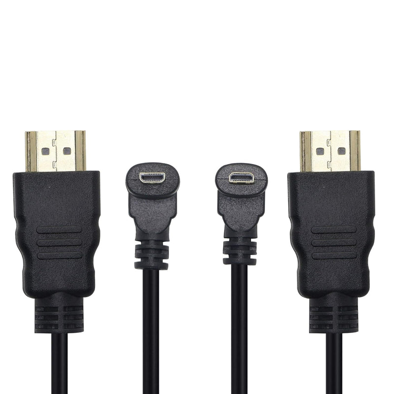 Micro Hdmi To Hdmi Cable Adapter 50Cm 90 Degree Angle Micro Hdmi Male To Hdmi