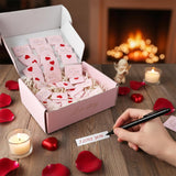 200Pcs Mini Greeting Cards Notes For Him Her Valentines Card For Him Heart Sticky Notes Valentines Day Gift For Her Cute Stuff Long Distance Relationship Gifts Anniversary For Boyfriend Girlfriend
