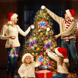 Christmas Window Lights, 3 Pack Lighted Christmas Decorations With Suction Cups, Battery Operated Plastic Tree & Jingle