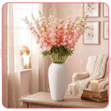 20 Pcs Delphinium Artificial Flowers - 33.5'' Long Stem Faux Flower Bulk - Fake Silk Delphinium Look Real Larkspur Flower For Valentine Tall Vase Wedding Home Table Decor(Pink)