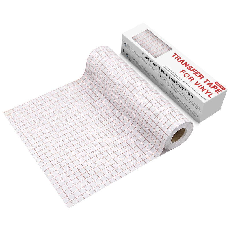 Clear Vinyl Transfer Paper Tape Roll-12 X 50 Ft W/Alignment Grid Application T