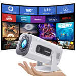 Mini Projector - WiFi, Bluetooth, 1080P, 180° Stand, Android TV 11, 300 ANSI