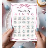 Tea Party Games For Women - 20 Unique Cards - Tea Party Bingo Game Supplies For Adults - Decorations & Favors For Birthday, Bridal Shower, Baby Shower & Mother'S Day