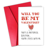 Funny Valentines Day Card For Boyfriend Him, Cute Valentine’S Day Card From Girlfriend Her,(Will You Be My Valentine)