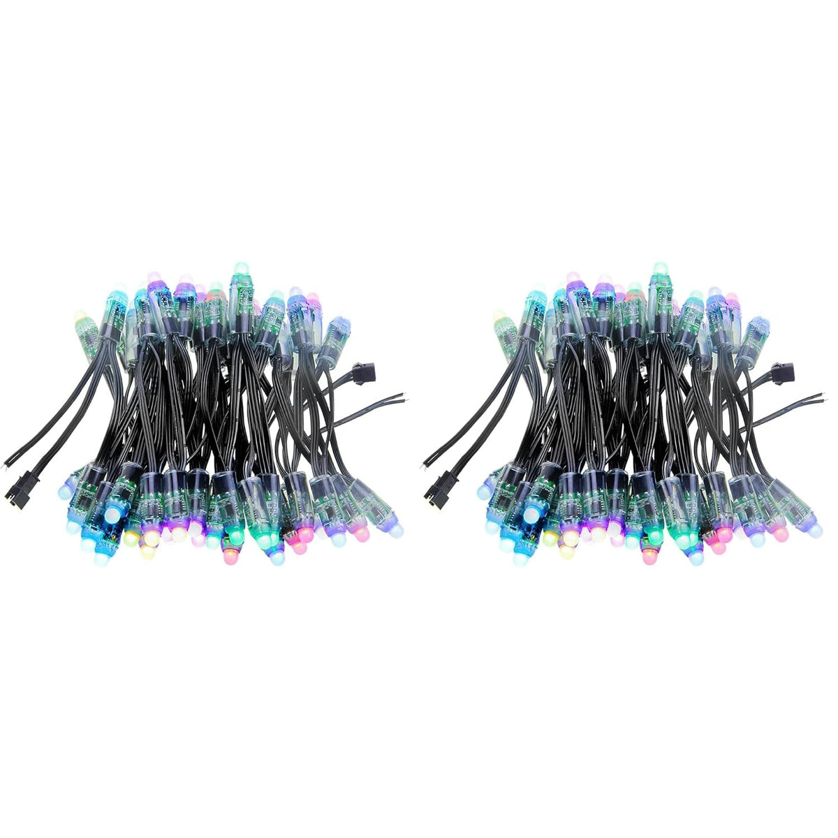Ws2811 Addressable Led Pixel Light 50Pcs 5V 12Mm Digital Dream Color Diffused Rgb Led Pixels Module Round Black Wire Ip6