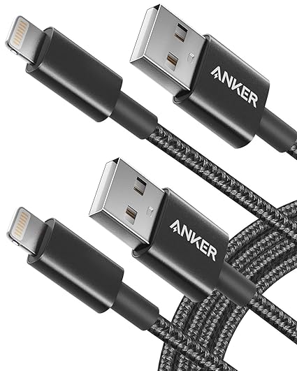 Apple MFi Certified Premium Double Braided Nylon Lightning Cable 6FT Fast Charging Cord for iPhone iPad Black