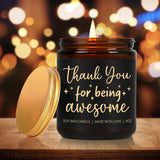 Thanksgiving Candle Gifts For Women, Thank You For Being Awesome Candle, Unique Thank You Candles For Her Him, Best Gratitude Birthday Christmas Candles Gift For Coworkers Friends Family Bestie Bff97