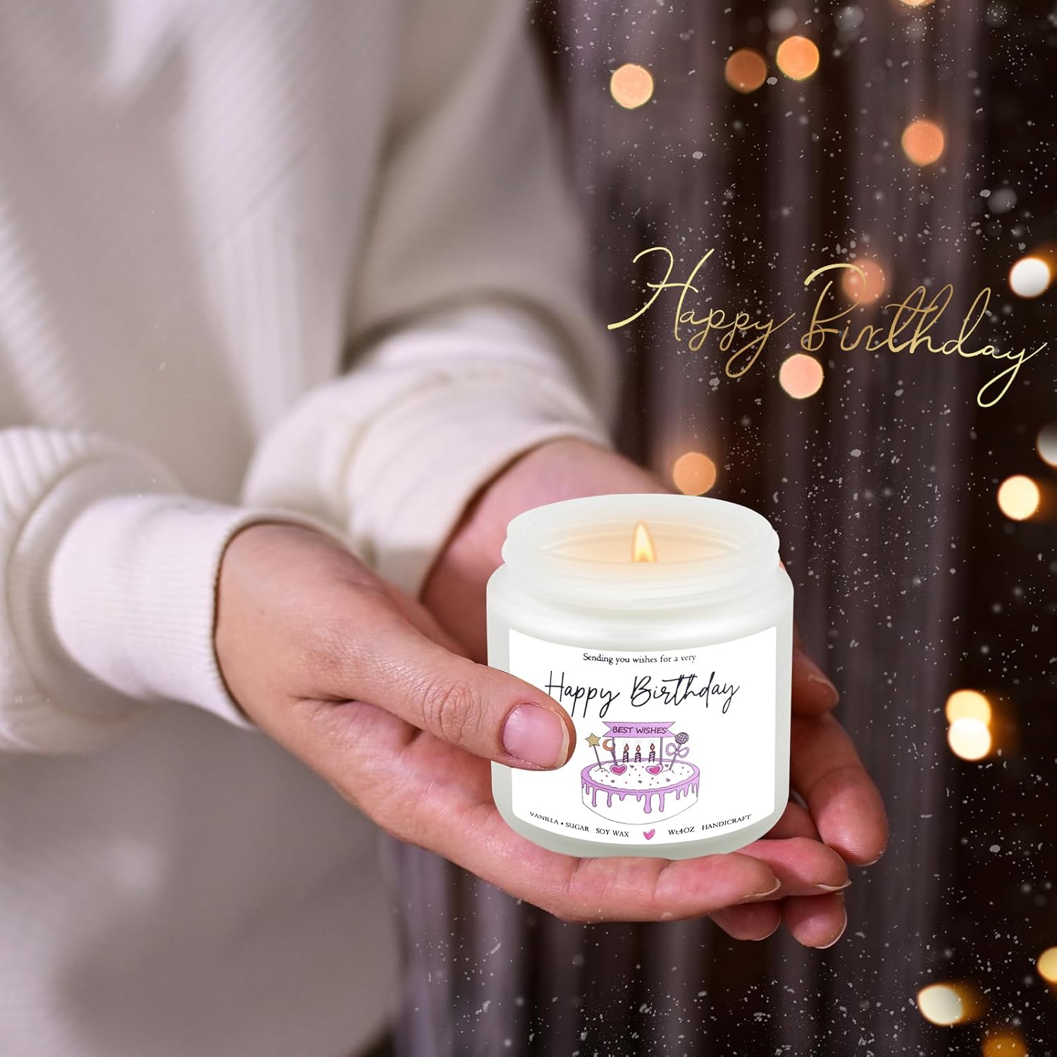 Happy Birthday Candle Gifts For Women,Funny Candle Decor Ideas Unique Birthday Gift For Best Friend Girlfriend Sister 4Oz