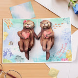 Anniversary Card, Otter 3D Pop Up Anniversary Cards For Wife, Husband, Couple, Valentines Day Card With Message Note & Envelope, Funny Valentines Cards For Him, Her, Girlfriend, Boyfriend
