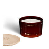 Takka 'Fireplace' Scented Candle. Fragrance Notes: Hacked Pine, Haysmoke And Raw Wool. Masculine Scent. 3.17 Oz.