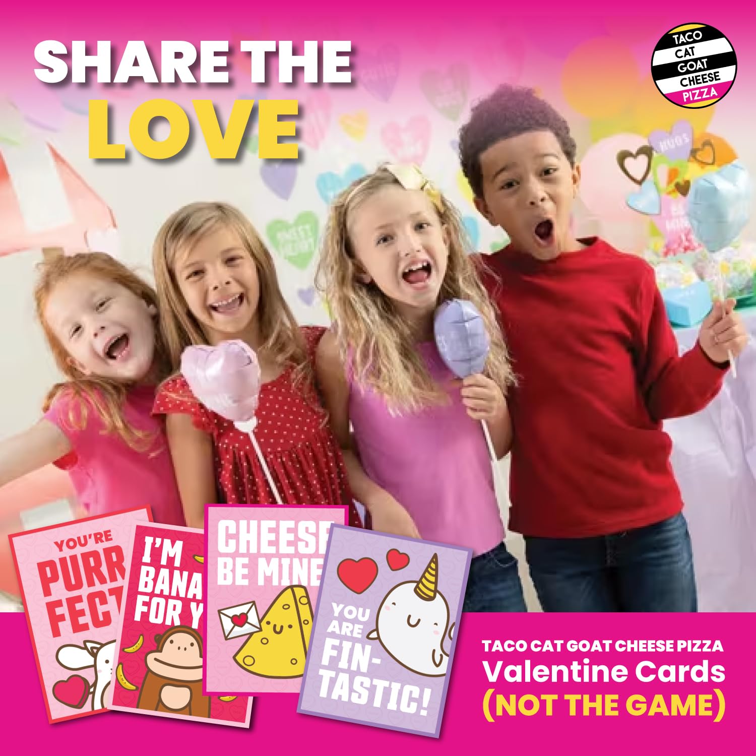 Dolphin Hat Games Valentine'S Day Cards - Great For Kids' School And Classroom Exchange - Includes Durable Vinyl Stickers - 32 Count