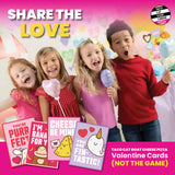 Dolphin Hat Games Valentine'S Day Cards - Great For Kids' School And Classroom Exchange - Includes Durable Vinyl Stickers - 32 Count