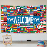 World Flag Banner, International Welcome Banner with 200+ Country Flags
