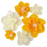 Large Crepe Paper Flower For Wall Party Floral Backdrop Nursery Room Wall Decoration (Yellow Party)