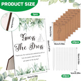 60 Set Guess The Dress Bridal Shower Games For Guests Include Guess The Dress Bridal Shower Game Table Sign Card White Pens For Wedding Bridal Shower Games Party Supplies