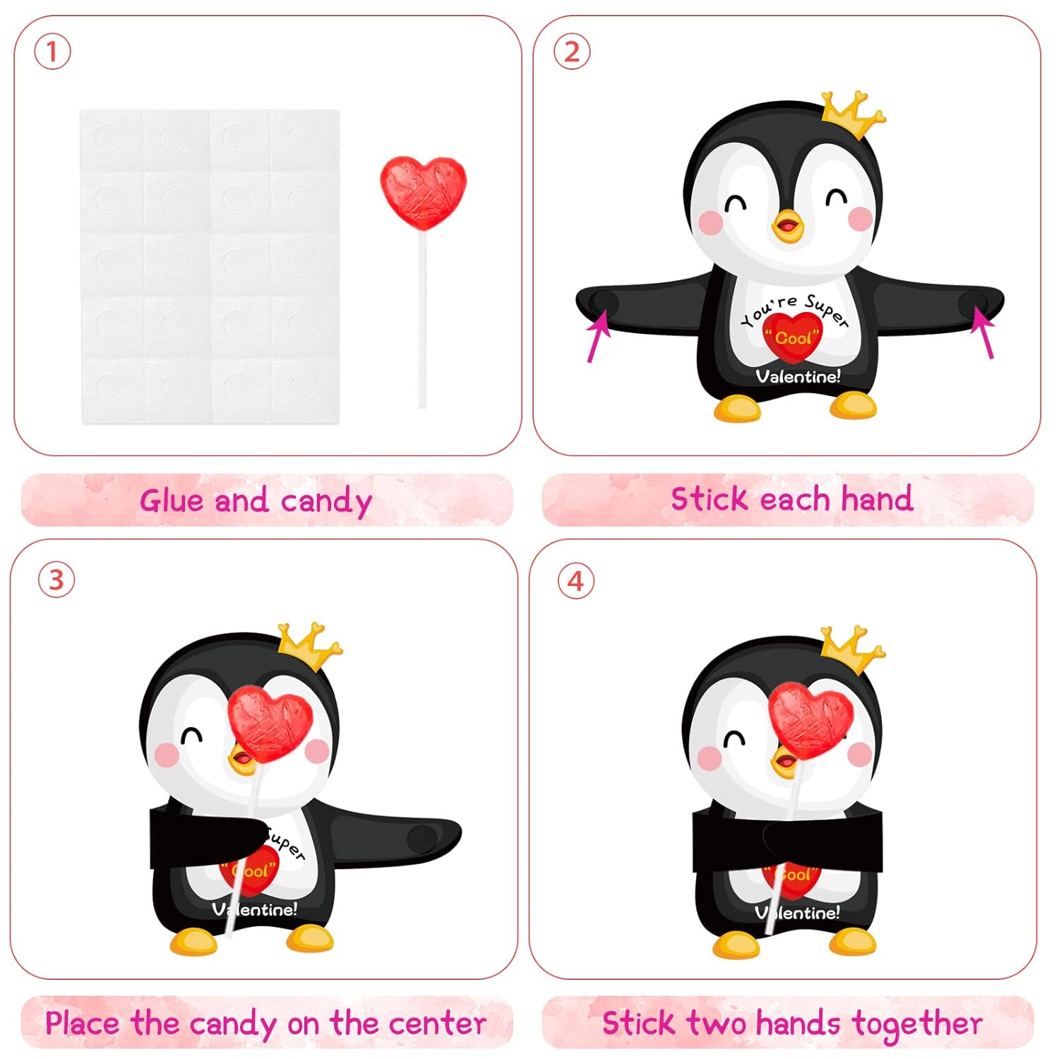 Valentines Day Cards Kids Classroom Valentine Greeting Cards Candy Holder For School Vday Exchange 36 Pcs Cute Animal Designs