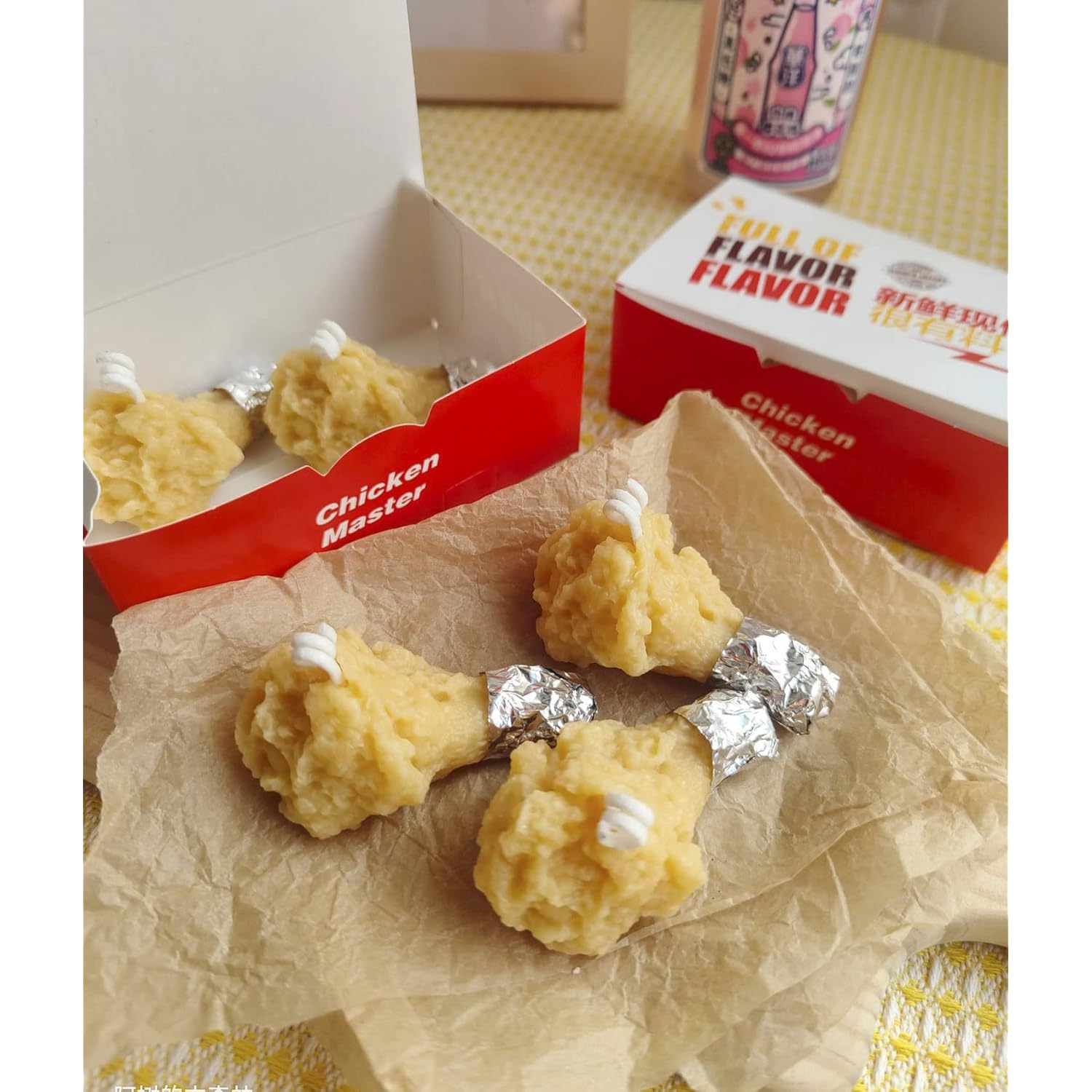Fried Chicken Shaped Funny Soy Wax Scented Candle Gift Candle Set For Your Lovers