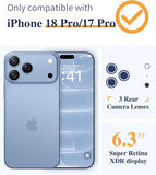 Floral Clear Slim Case for iPhone 18 Pro and iPhone 17 Pro Protective Women Phone Cover