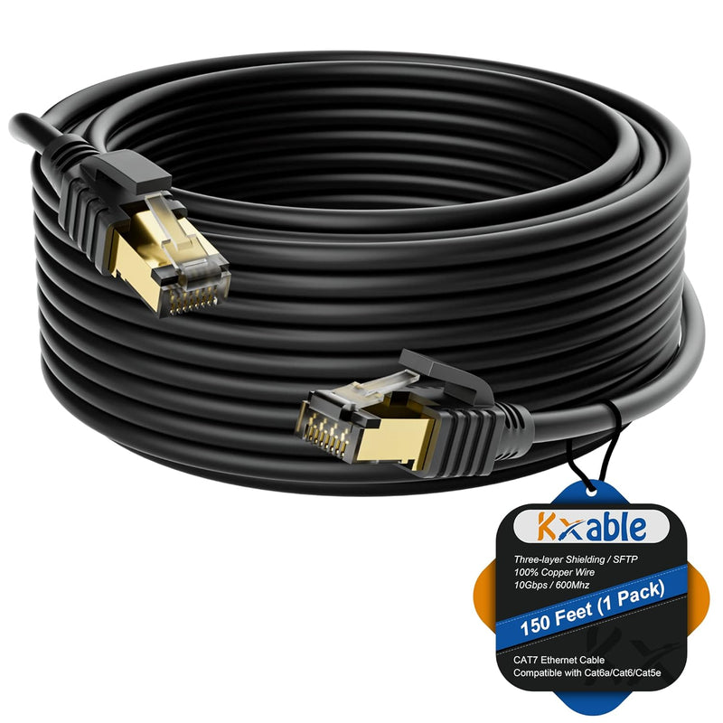 Cat 7 Ethernet Cable 150 Feet, Long High Speed Internet Cord, Cat7 Rj45 Lan Ne