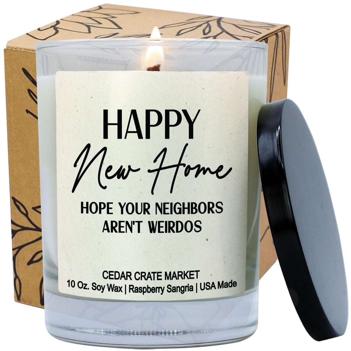 Neighbor Moving Away Gifts For Women, Men, Couple - Funny Housewarming Presents, Unique Gift For Candle Lover, House Warming For New Place Apartment, Party Decor, 100% Soy Wax Scented, Made In Usa