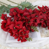 6Pcs Red Gladiolus Artificial Flowers 33.5In Long Stem Fake Silk Flowers Faux Gladiolus For Tall Vases Wedding Home Party Centerpieces Table Decorations Floral Arrangements (Red)