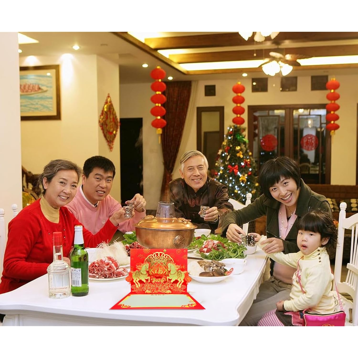 Happy Chinese New Year Cards 2026 - Year Of The Horse 3D Pop Up Card Spring Festival Gifts Lunar New Year Cards With Envelope Chinese Year Of The Horse Greeting Cards Party Favors Supplies