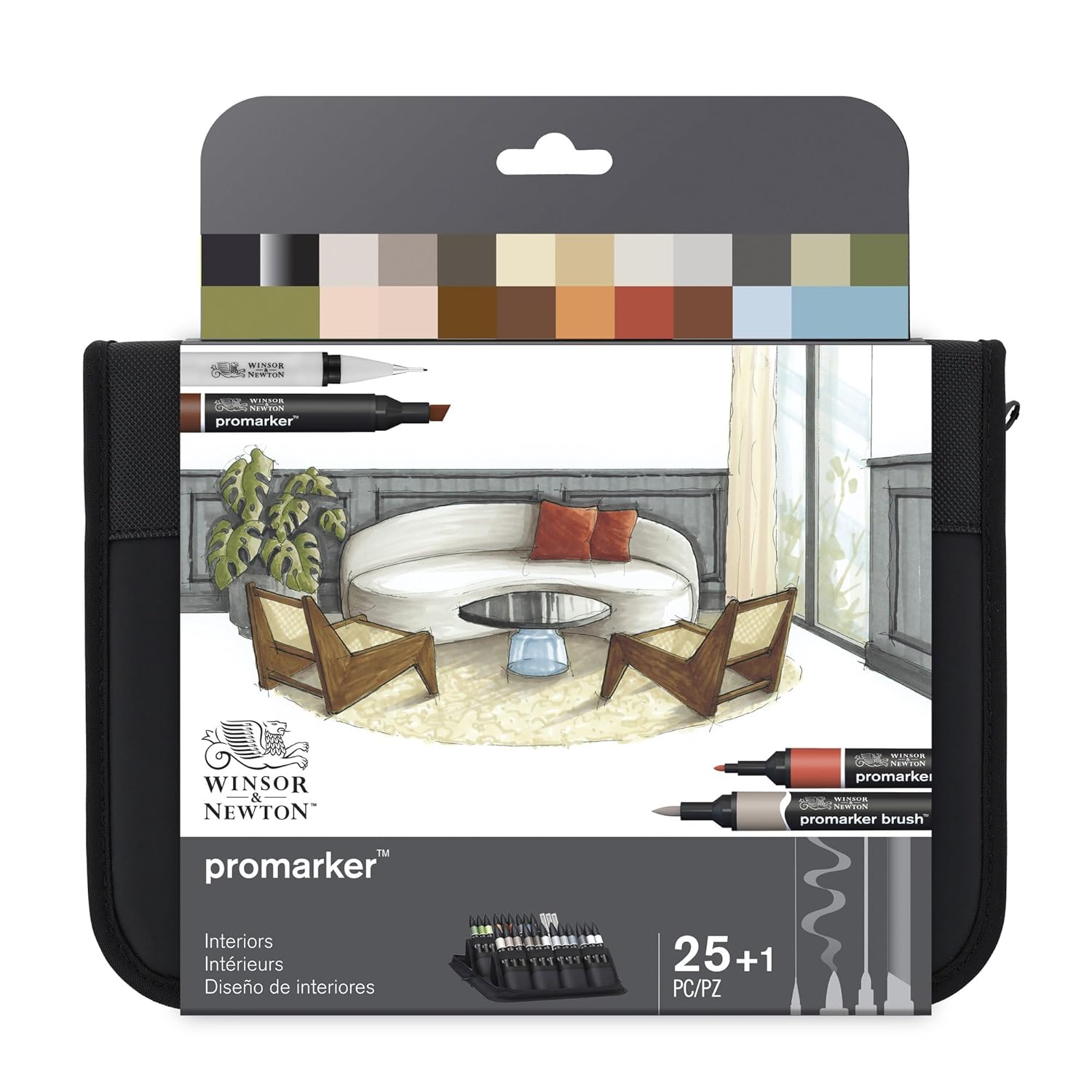 Winsor & Newton ProMarker Set, 25+1pcs. Wallet, Interiors